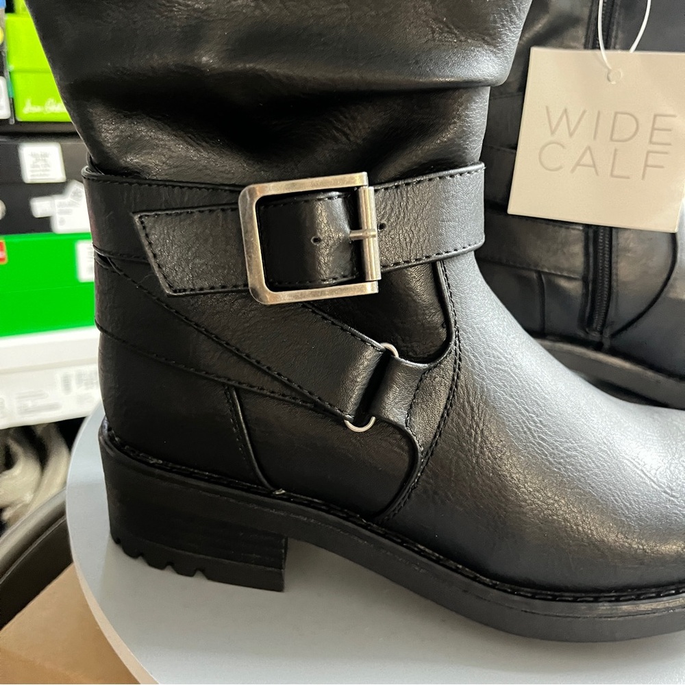 Carlos by Carlos Santana Wide Calf Black Over the Knee Boots - Picture 6 of 9